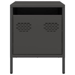 vidaXL Comodini 2 pz Neri 35x39x43,5 cm in Acciaio