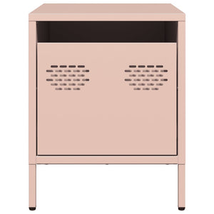 vidaXL Comodini 2 pz Rosa 35x39x43,5 cm in Acciaio