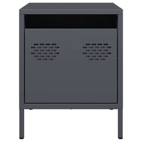 Comodino-Tavolino da notte Antracite 35x39x43,5 cm in Acciaio
