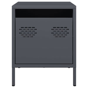 Comodino-Tavolino da notte Antracite 35x39x43,5 cm in Acciaio