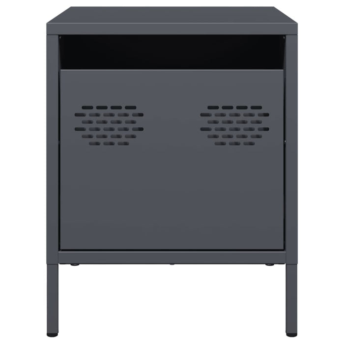 Comodino-Tavolino da notte Antracite 35x39x43,5 cm in Acciaio