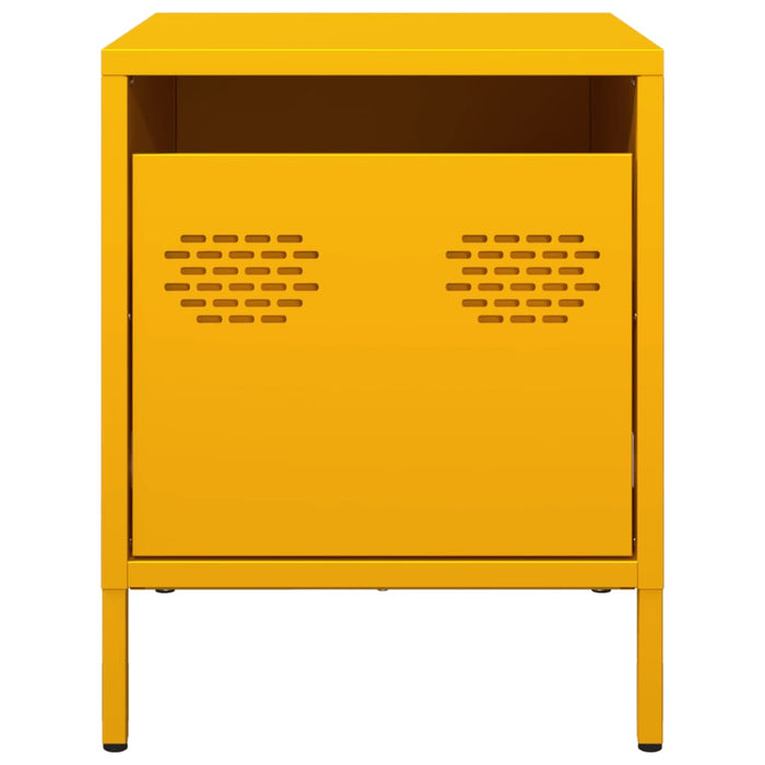 Comodino Giallo Senape 35x39x43,5 cm in Acciaio 851250