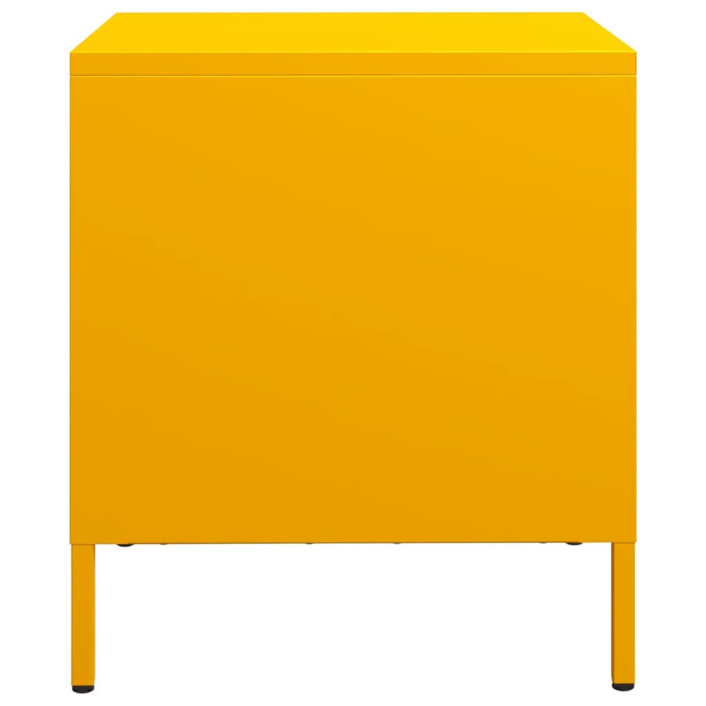Comodino Giallo Senape 35x39x43,5 cm in Acciaio 851250