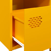Comodino Giallo Senape 35x39x43,5 cm in Acciaio 851250