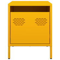 Comodini 2 pz Giallo Senape 35x39x43,5 cm in Acciaio 851251