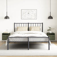 vidaXL Comodini 2 pz Verde Oliva 35x39x43,5 cm in Acciaio