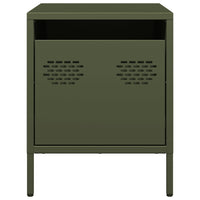 Comodini 2 pz Verde Oliva 35x39x43,5 cm in Acciaio 851253