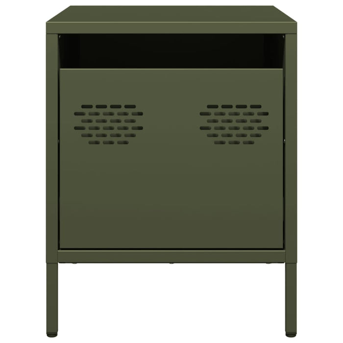 Comodini 2 pz Verde Oliva 35x39x43,5 cm in Acciaio 851253