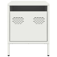 Comodini 2 pz Bianco 35x39x43,5 cm in Acciaio