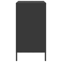 Credenza-Buffet-Armadio da cucina Nera 68x39x73,5 cm in Acciaio Laminato a Freddo 399883
