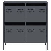 vidaXL Credenza Antracite 68x39x73,5 cm in Acciaio Laminato a Freddo