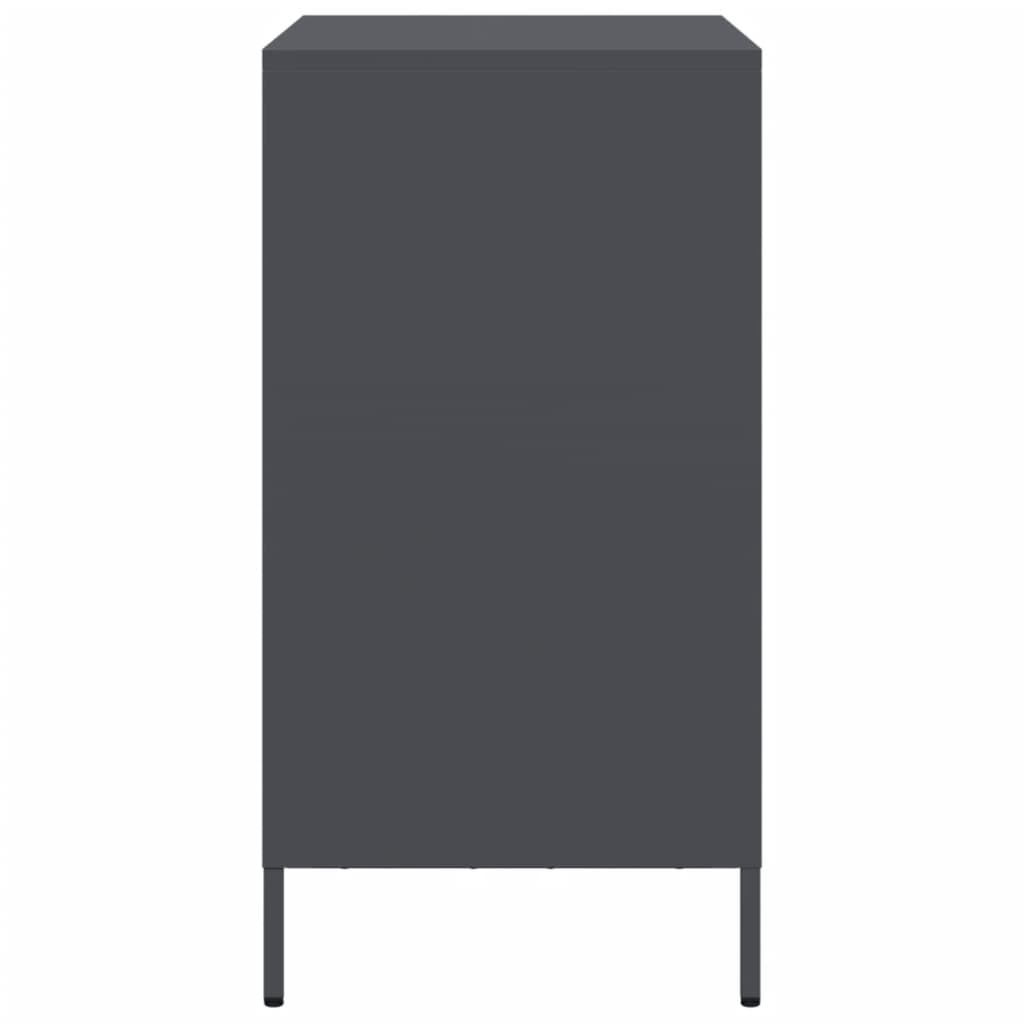 vidaXL Credenza Antracite 68x39x73,5 cm in Acciaio Laminato a Freddo