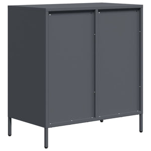 Credenza-Buffet-Armadio da cucina Antracite 68x39x73,5 cm in Acciaio Laminato a Freddo 747679