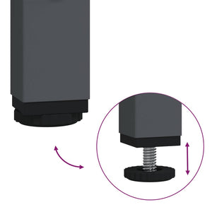 vidaXL Credenza Antracite 68x39x73,5 cm in Acciaio Laminato a Freddo