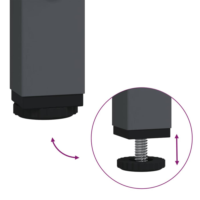 vidaXL Credenza Antracite 68x39x73,5 cm in Acciaio Laminato a Freddo