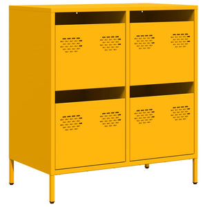 vidaXL Credenza Giallo Senape 68x39x73,5 cm Acciaio Laminato a Freddo