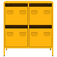 vidaXL Credenza Giallo Senape 68x39x73,5 cm Acciaio Laminato a Freddo