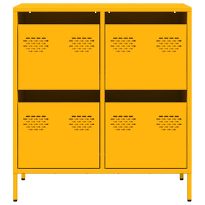 vidaXL Credenza Giallo Senape 68x39x73,5 cm Acciaio Laminato a Freddo