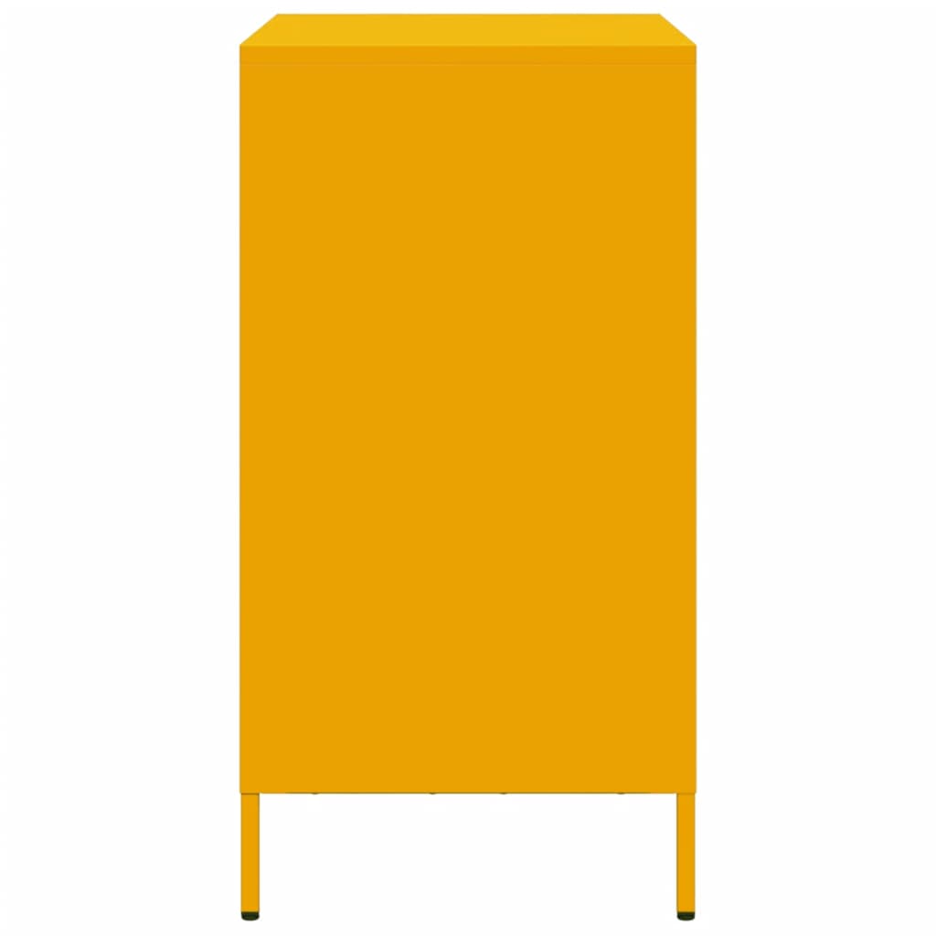 vidaXL Credenza Giallo Senape 68x39x73,5 cm Acciaio Laminato a Freddo