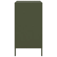 Credenza-Buffet-Armadio da cucina Verde Oliva 68x39x73,5 cm in Acciaio Laminato a Freddo 370792