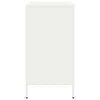 Credenza-Buffet-Armadio da cucina Bianca 68x39x73,5 cm in Acciaio Laminato a Freddo 299354