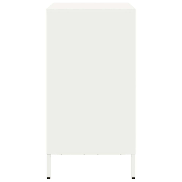 Credenza-Buffet-Armadio da cucina Bianca 68x39x73,5 cm in Acciaio Laminato a Freddo 299354