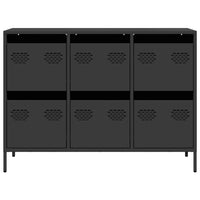 Credenza Nera 101,5x39x73,5 cm in Acciaio Laminato a Freddo 851262