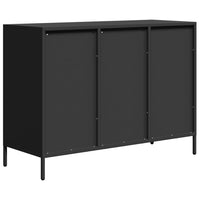 Credenza Nera 101,5x39x73,5 cm in Acciaio Laminato a Freddo 851262