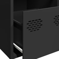 Credenza Nera 101,5x39x73,5 cm in Acciaio Laminato a Freddo 851262