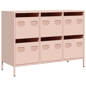Credenza-Buffet-Armadio da cucina Rosa 101,5x39x73,5 cm in Acciaio Laminato a Freddo 516716