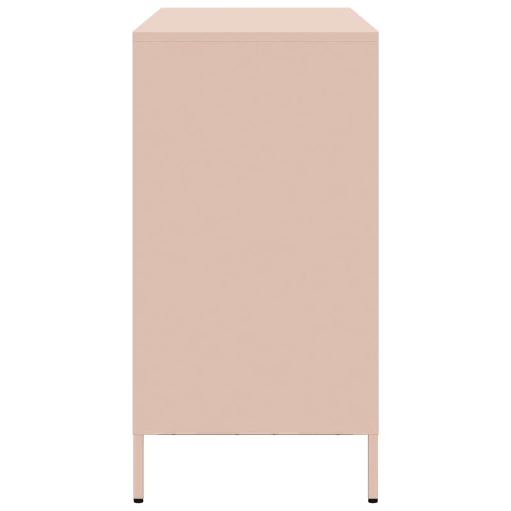 Credenza-Buffet-Armadio da cucina Rosa 101,5x39x73,5 cm in Acciaio Laminato a Freddo 516716