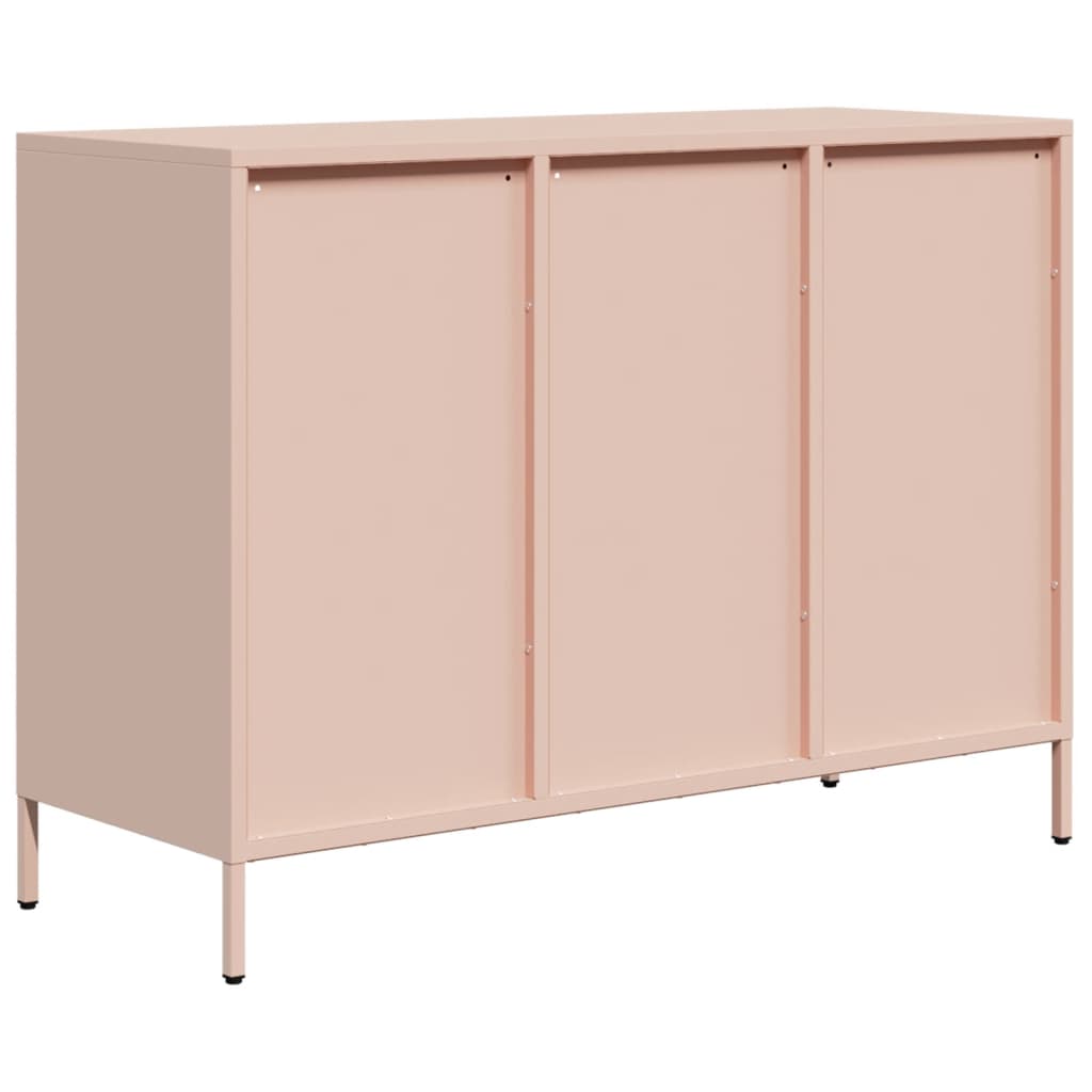Credenza-Buffet-Armadio da cucina Rosa 101,5x39x73,5 cm in Acciaio Laminato a Freddo 516716