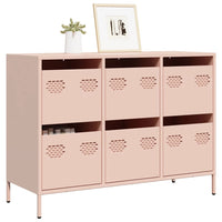 Credenza-Buffet-Armadio da cucina Rosa 101,5x39x73,5 cm in Acciaio Laminato a Freddo 516716
