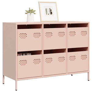 Credenza-Buffet-Armadio da cucina Rosa 101,5x39x73,5 cm in Acciaio Laminato a Freddo 516716