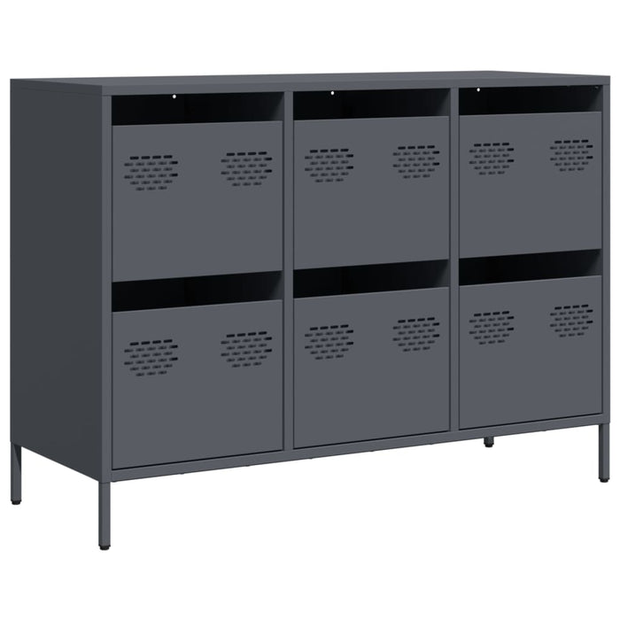 Credenza Antracite 101,5x39x73,5cm in Acciaio Laminato a Freddo 851264