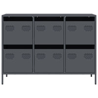 Credenza Antracite 101,5x39x73,5cm in Acciaio Laminato a Freddo 851264