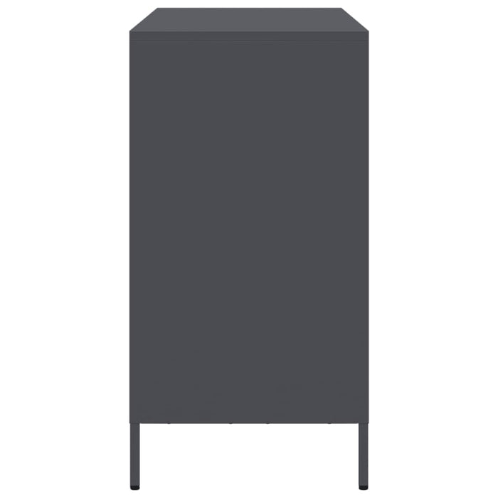 Credenza Antracite 101,5x39x73,5cm in Acciaio Laminato a Freddo 851264