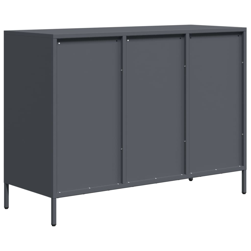 vidaXL Credenza Antracite 101,5x39x73,5cm in Acciaio Laminato a Freddo