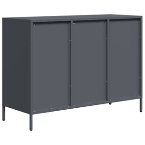 Credenza Antracite 101,5x39x73,5cm in Acciaio Laminato a Freddo 851264