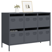 vidaXL Credenza Antracite 101,5x39x73,5cm in Acciaio Laminato a Freddo