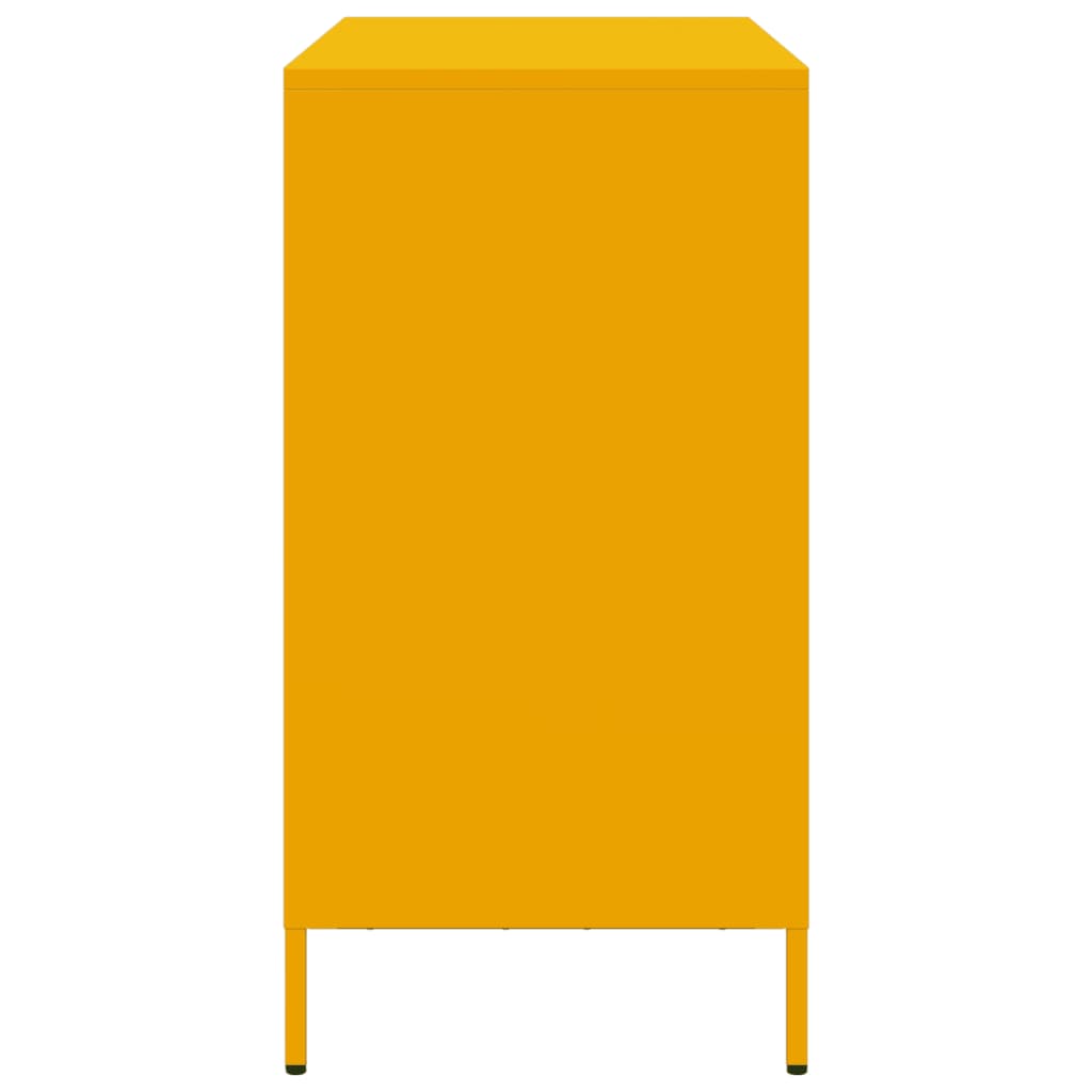 vidaXL Credenza Giallo Senape 101,5x39x73,5 cm Acciaio Laminato Freddo