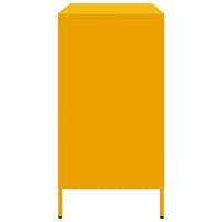 vidaXL Credenza Giallo Senape 101,5x39x73,5 cm Acciaio Laminato Freddo
