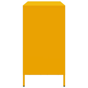 vidaXL Credenza Giallo Senape 101,5x39x73,5 cm Acciaio Laminato Freddo