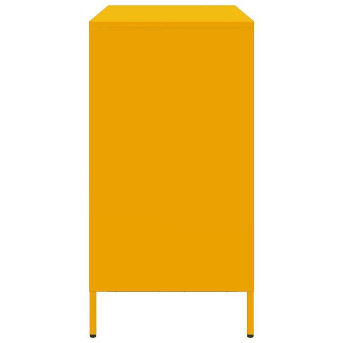 vidaXL Credenza Giallo Senape 101,5x39x73,5 cm Acciaio Laminato Freddo