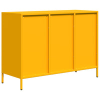 vidaXL Credenza Giallo Senape 101,5x39x73,5 cm Acciaio Laminato Freddo