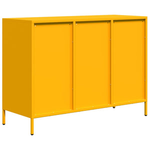 vidaXL Credenza Giallo Senape 101,5x39x73,5 cm Acciaio Laminato Freddo