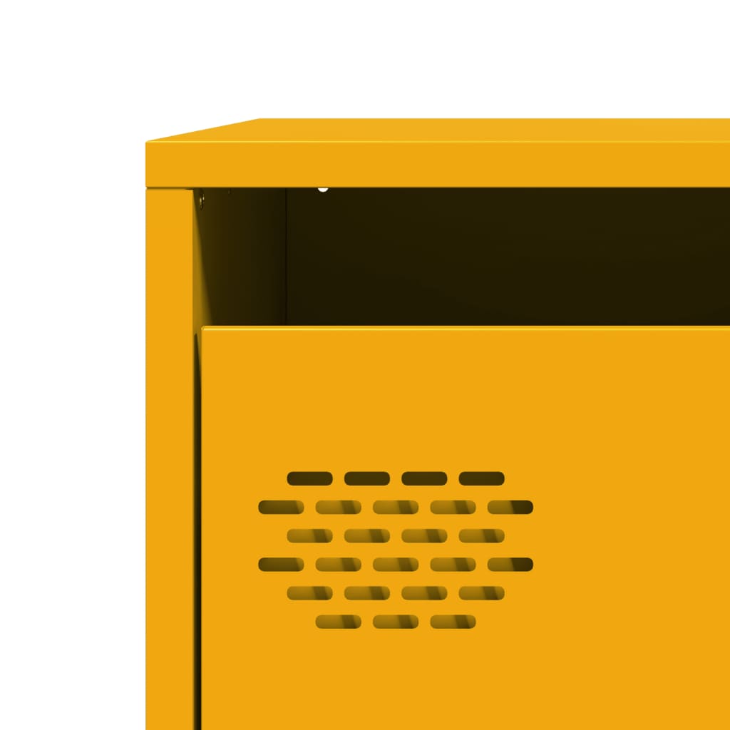 vidaXL Credenza Giallo Senape 101,5x39x73,5 cm Acciaio Laminato Freddo