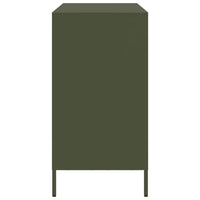 vidaXL Credenza Verde Oliva 101,5x39x73,5 cm Acciaio Laminato a Freddo