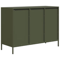 vidaXL Credenza Verde Oliva 101,5x39x73,5 cm Acciaio Laminato a Freddo
