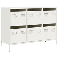 vidaXL Credenza Bianca 101,5x39x73,5 cm in Acciaio Laminato a Freddo